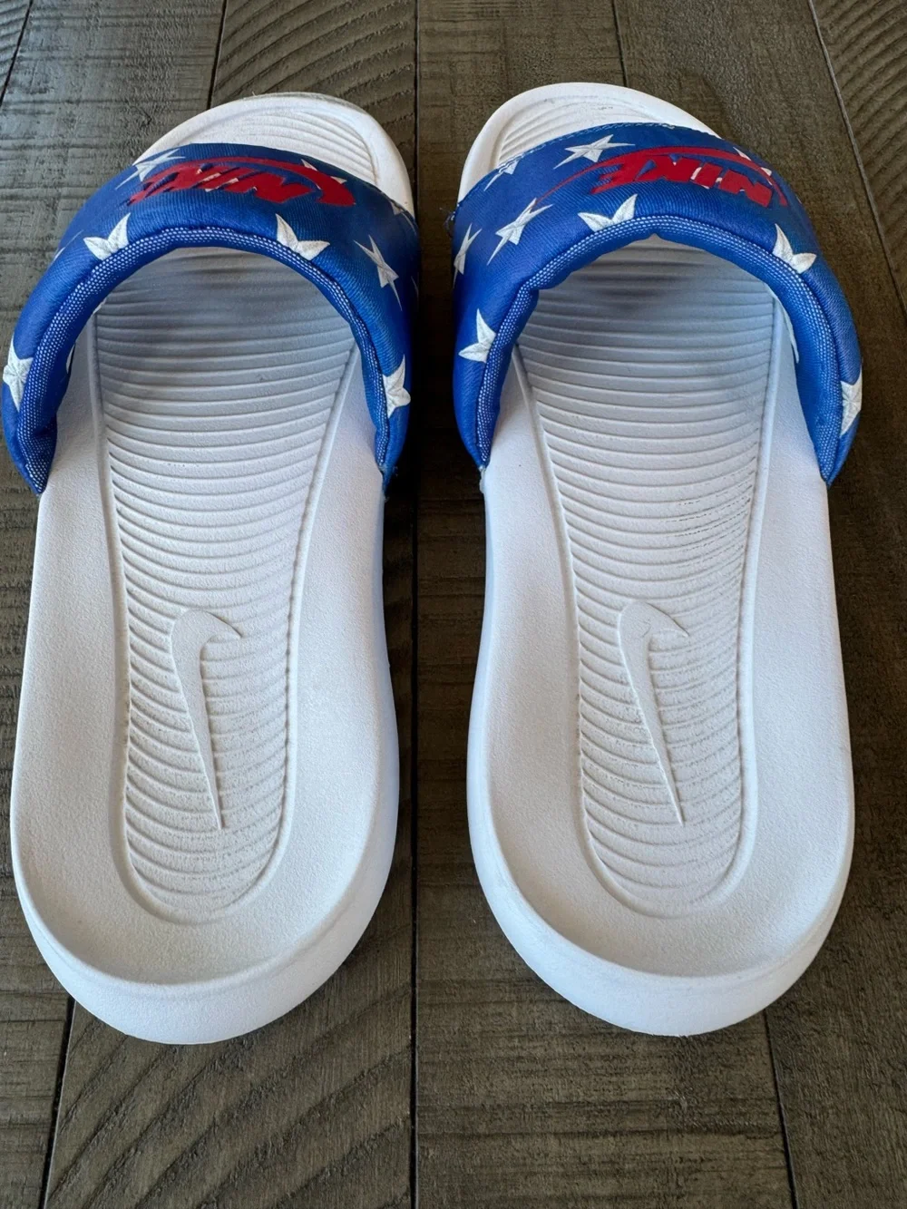 Nike Victori One All-Over Printed Star Slides - Sandals Size 9